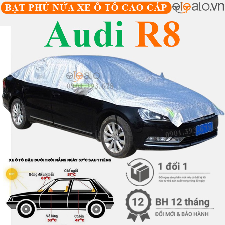 Bạt phủ nửa nóc xe Audi R8 vải dù 3 lớp