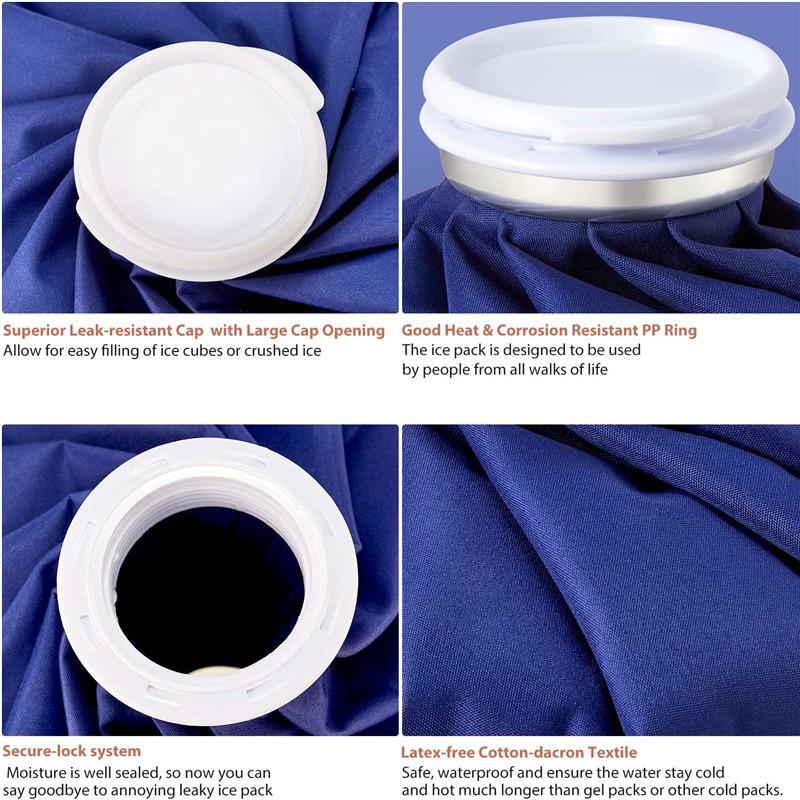 Túi nước đá tái sử dụng 3size Túi nước nóng Túi nước nóng cho chấn thương giảm đau nóng Color: Set 3-2Pcs