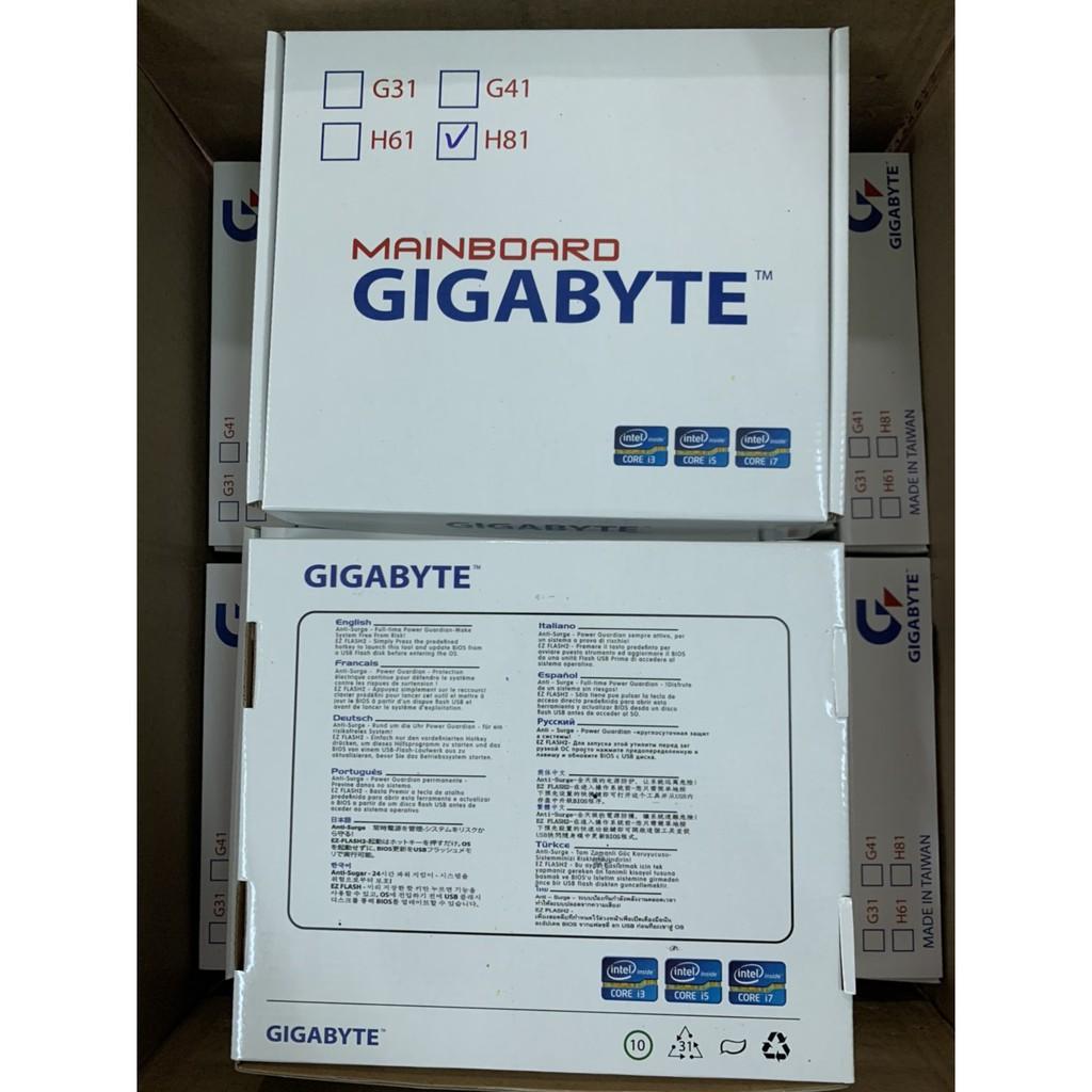 Mainboard Gigabyte  Bo Mạch Gigabyte H61 DDR3 Công Ty Box ( BH 36 tháng )