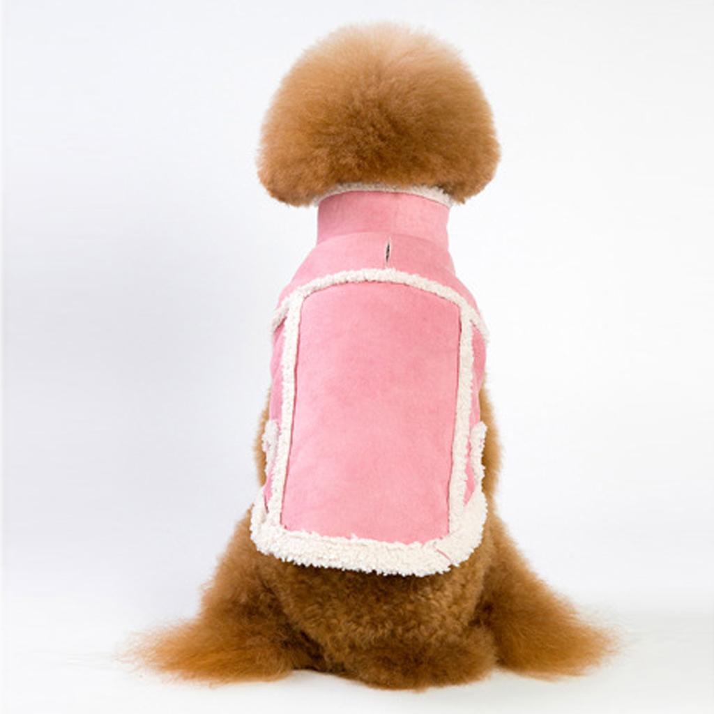 Autumn Winter Warm Pet Dog Clothes Plush Collar Coat Pet Vest Clothing