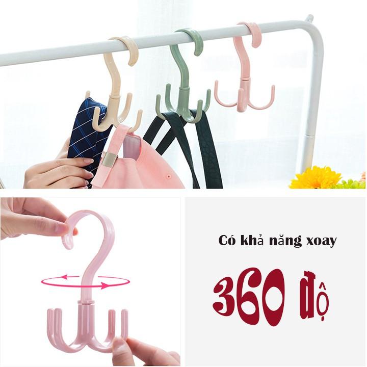 Combo 10 Móc treo đa năng 4 chân xoay br00470