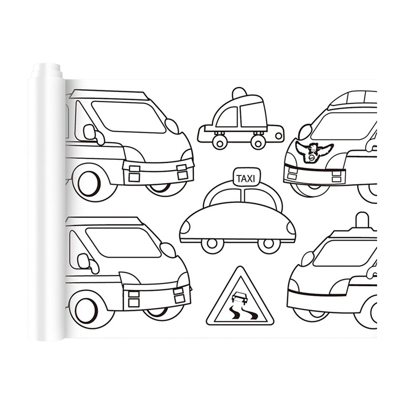 Art Paper Roll Sticky Coloring Book 30x300cm DIY Coloring Posters for Party Home