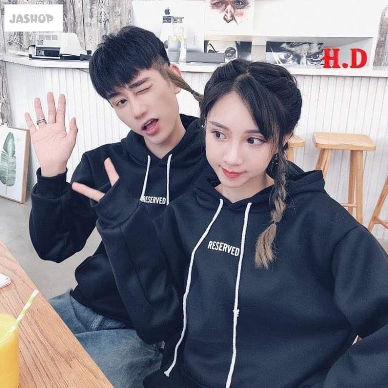Áo hoodie đôi chất nỉ bông Reseverd chuẩn phong cách hàn quốc giá rẻ nhất thị trường có tách lẻ