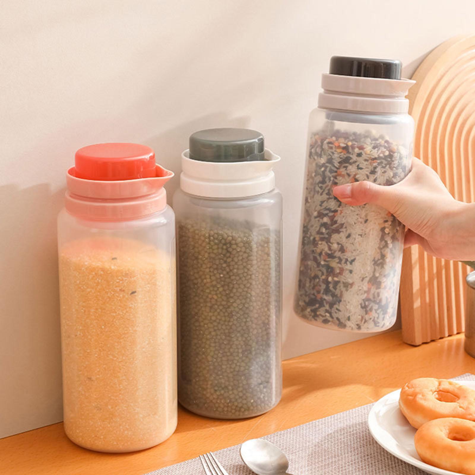 Airtight Food Storage Jars with Lids for Spaghetti Flour Sugar Coffee