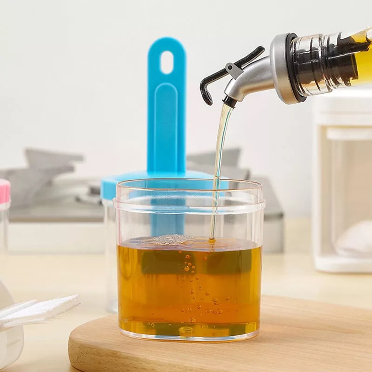 Chổi Quét Dầu Ăn Kèm Lọ Đựng Dầu Làm Bánh, Nướng Thịt, Nấu Ăn Tiện Lợi
