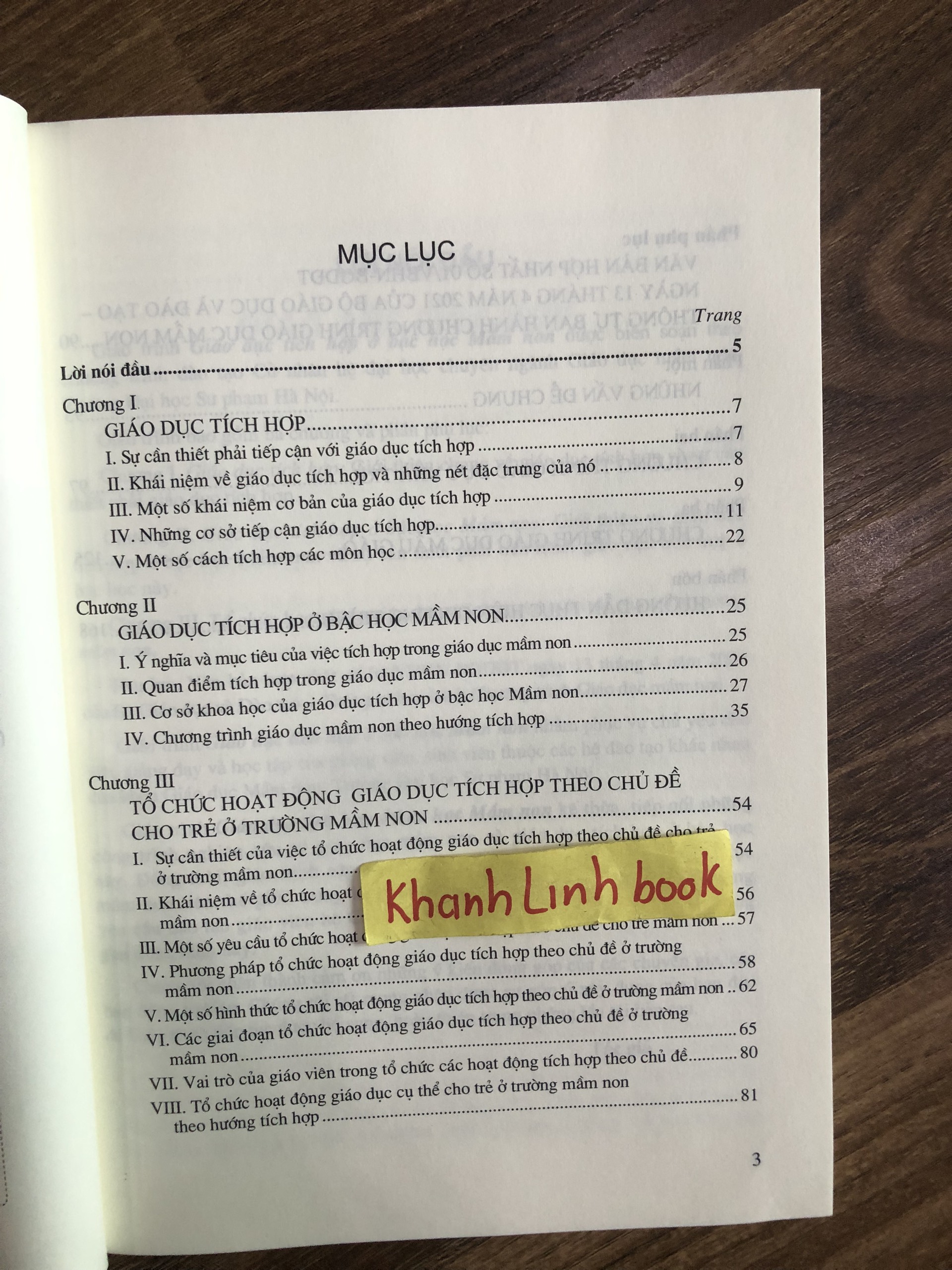 Sách - Giáo trình Giáo dục tích hợp ở bậc học mầm non