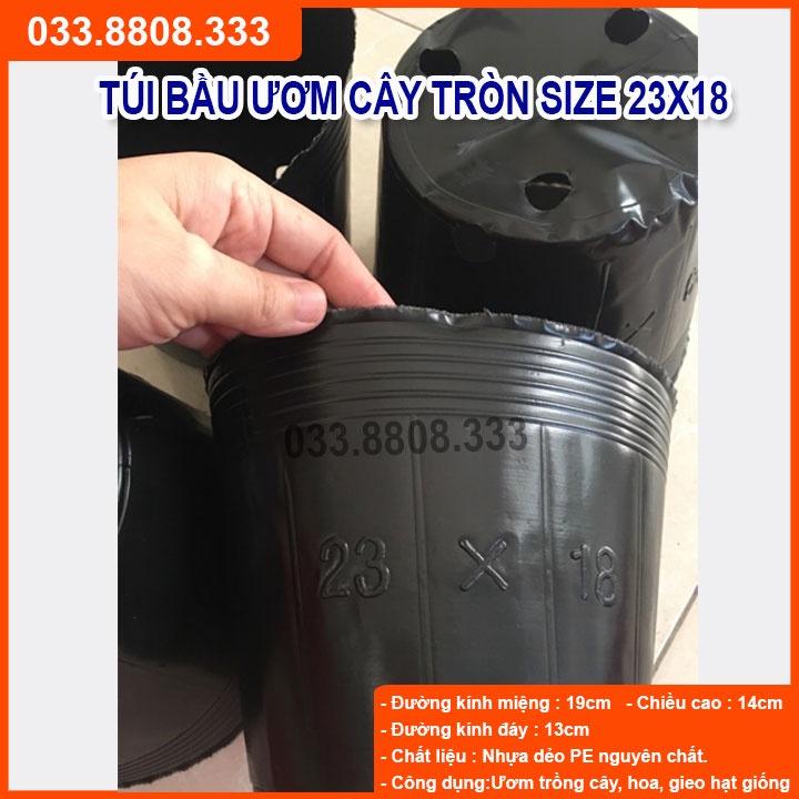 TUÍ BẦU TRÒN ĐEN ƯƠM CÂY - 1KG - CHẬU NHỰA SỬ DỤNG NHIỀU LẦN