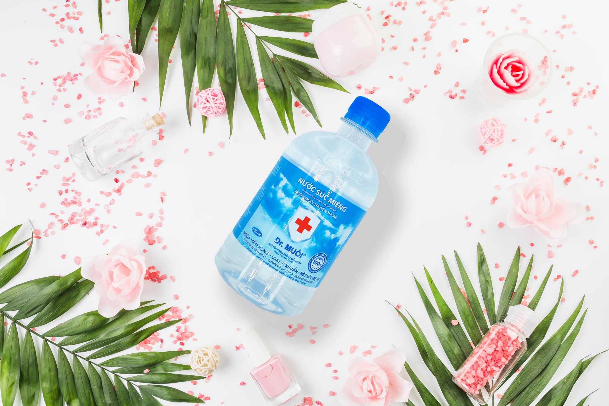 Nước súc miệng Dr. Muối truyền thống -Loại vi khuẩn, ngừa viêm họng, hết hôi miệng, chống sâu răng