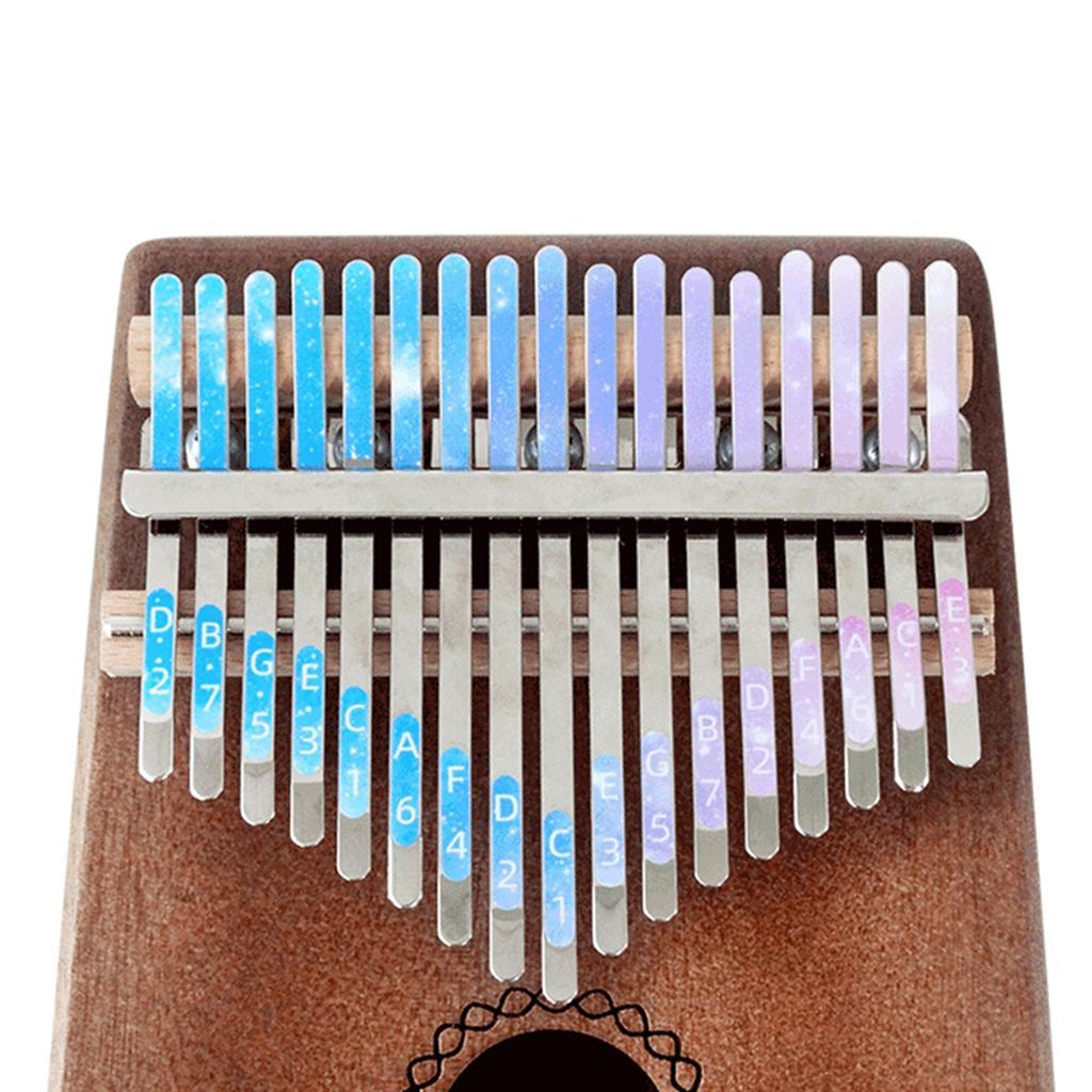 2x African Scale 17 Key Sticker for Learner Musical Set