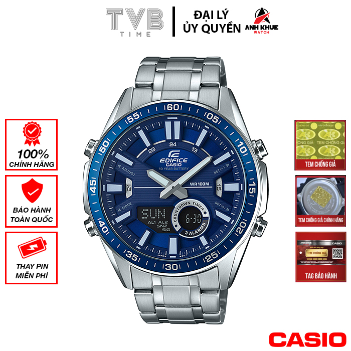 Đồng hồ nam dây kim loại Casio Edifice chính hãng Anh Khuê EFV-C100D-2AVDF