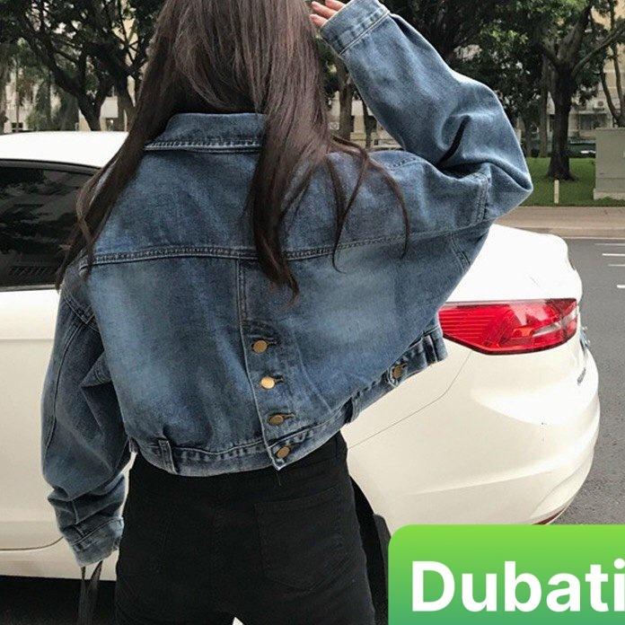 ÁO KHOÁC JEAN NỮ LƯNG KHUY SAU CAO CẤP DÁNG NGẮN TAY DÀI HÀN QUỐC- DUBATI FASHION