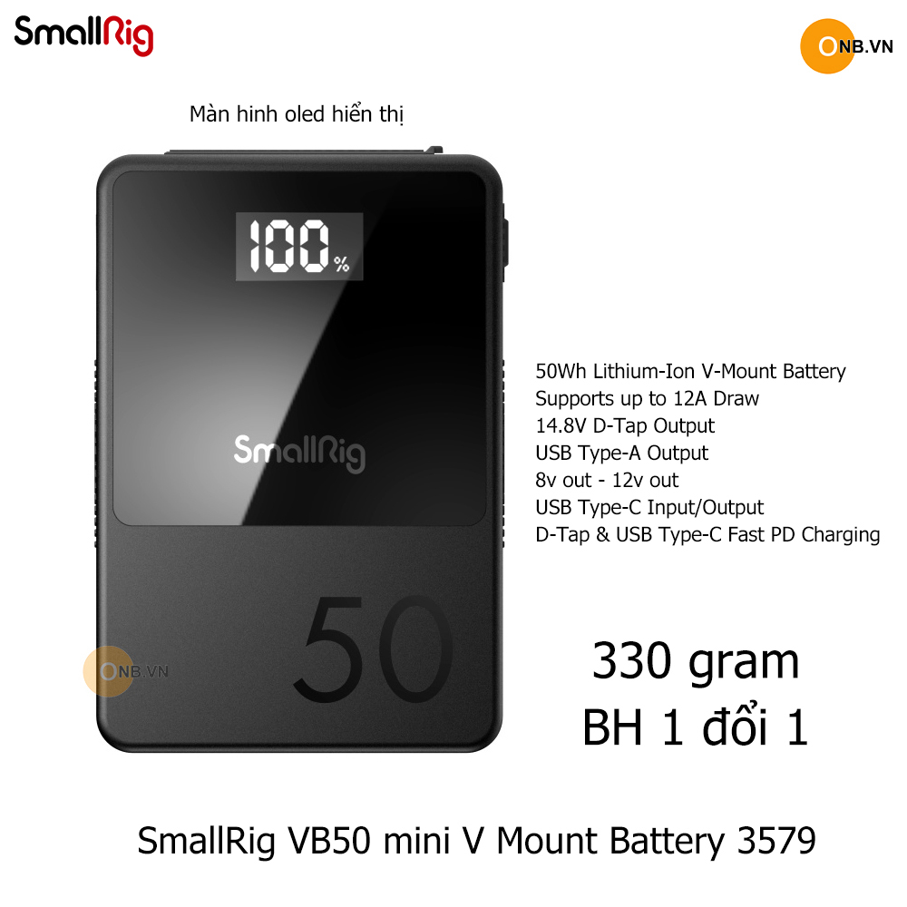 SmallRig VB50 mini V Mount Battery - Pin V Mount mẫu mới 3579