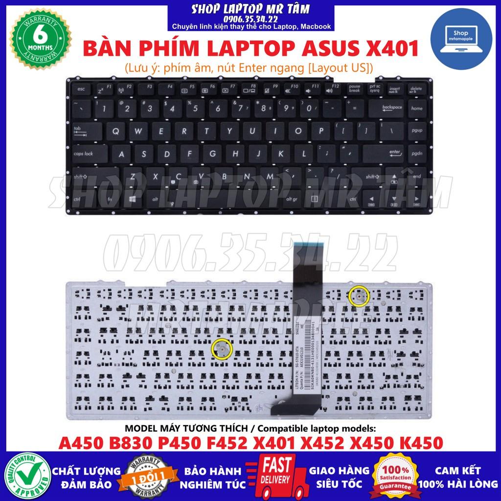 (KEYBOARD) BÀN PHÍM LAPTOP ASUS X401 dùng cho A450 B830 P450 F452 X401 X452 X450 K450