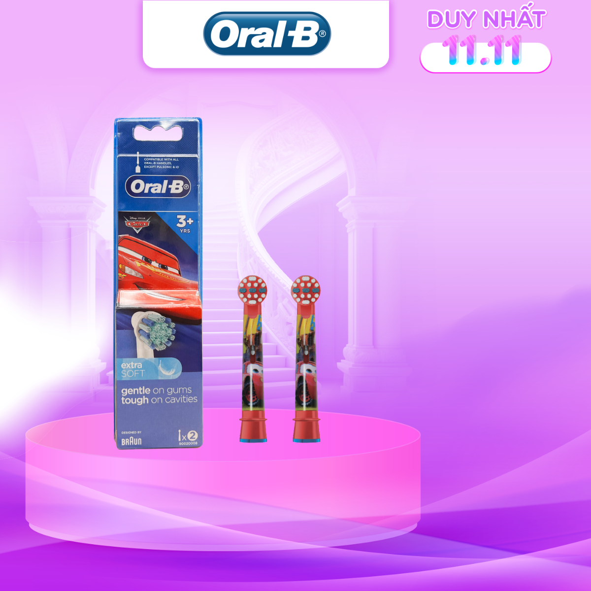 Đầu bàn chải Oral-B Vitality D12 Cars-Hàng chính hãng