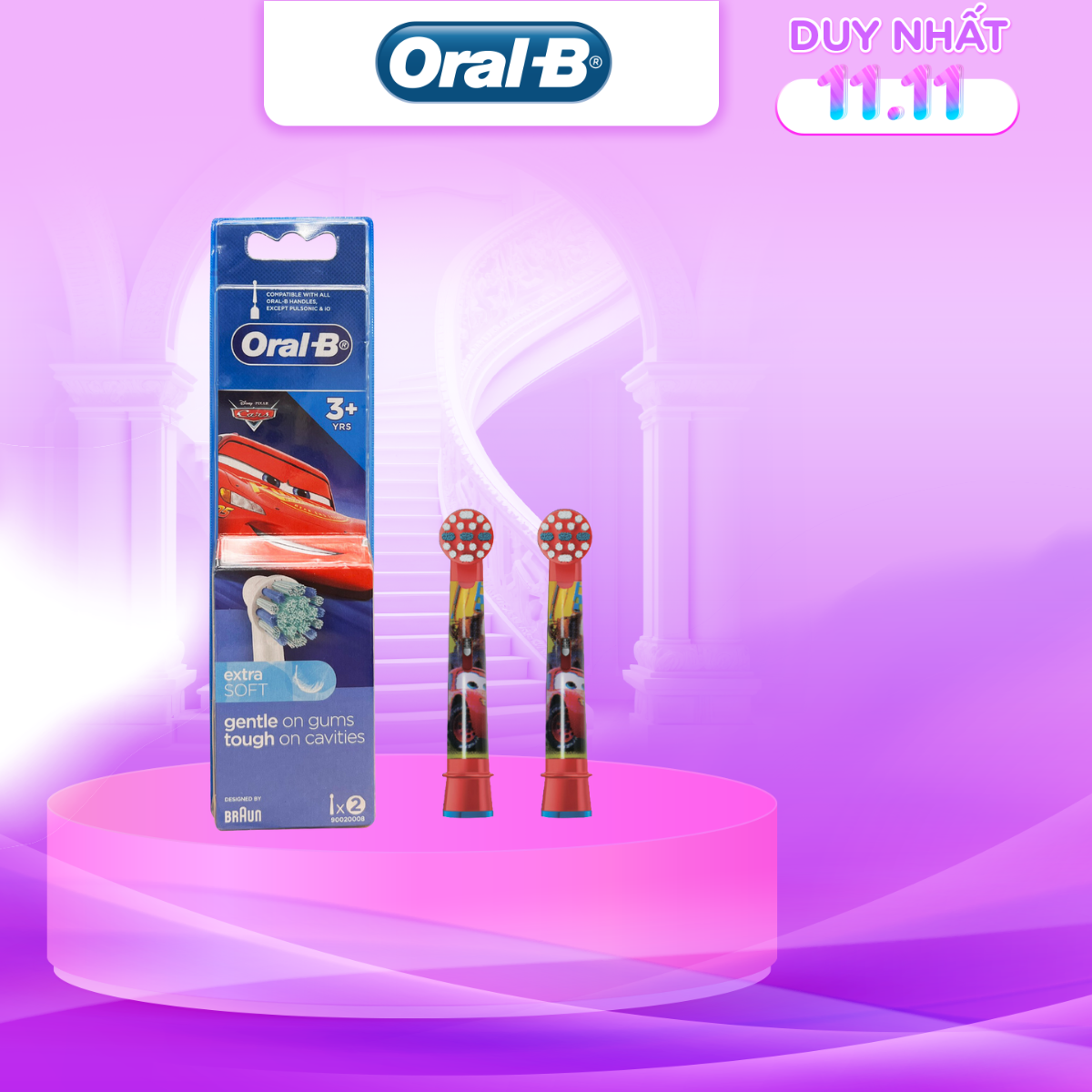 Đầu bàn chải Oral-B Vitality D12  Cars-Hàng chính hãng