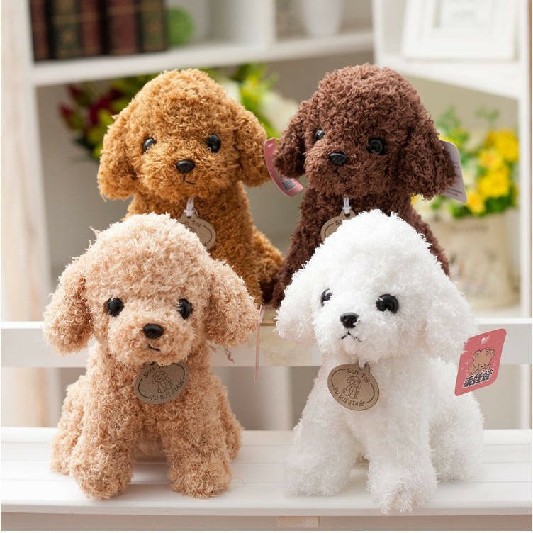 Gấu bông Chó Poodle lông xù nhồi bông cao cấp