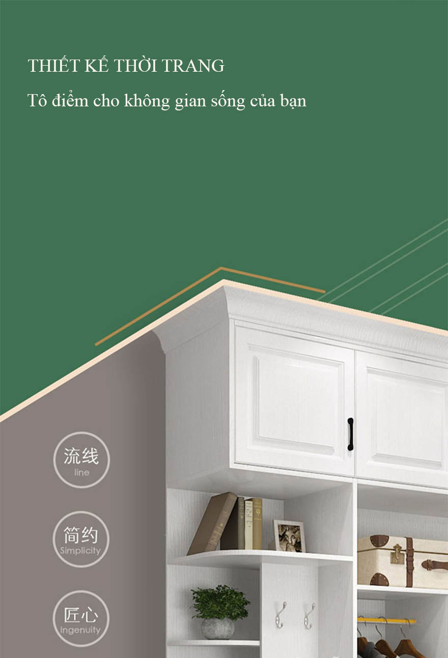 Mẫu tủ quần áo đẹp hiện đại