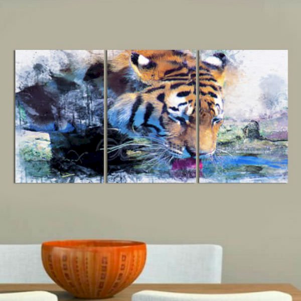 Bộ 3 Tranh Treo Tường Về Hổ - W344