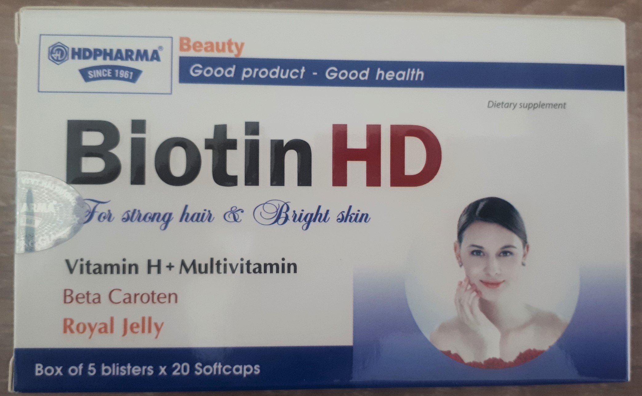 THỰC PHẦM BẢO VỆ SỨC KHỎE BIOTIN HD - HD PHARMA - GIÚP LÀN DA TƯƠI TRẺ MỊN MÀNG