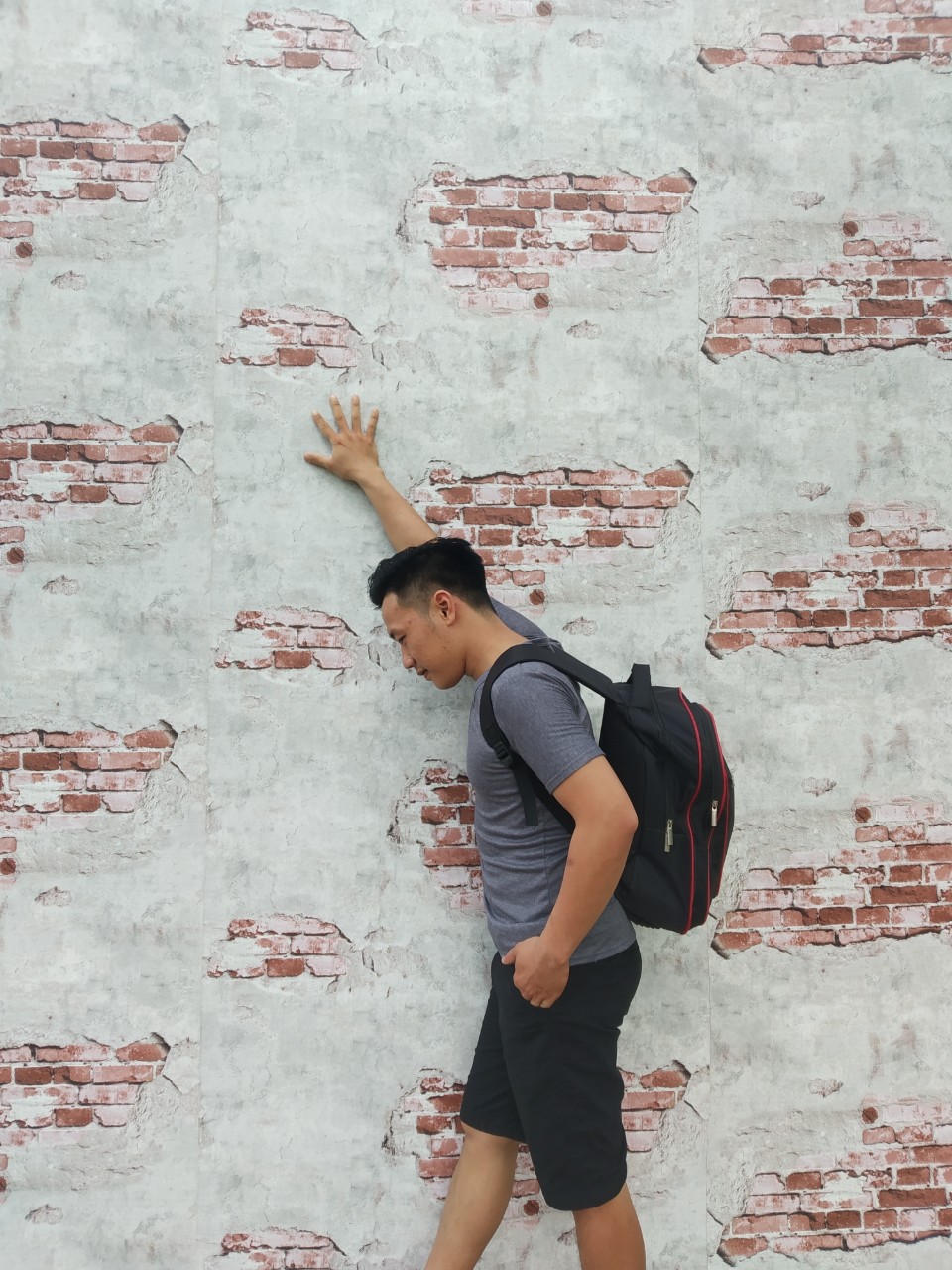 GIẤY DÁN TƯỜNG KHỔ 45CM X10M  TƯỜNG GẠCH CHƯA TÔ