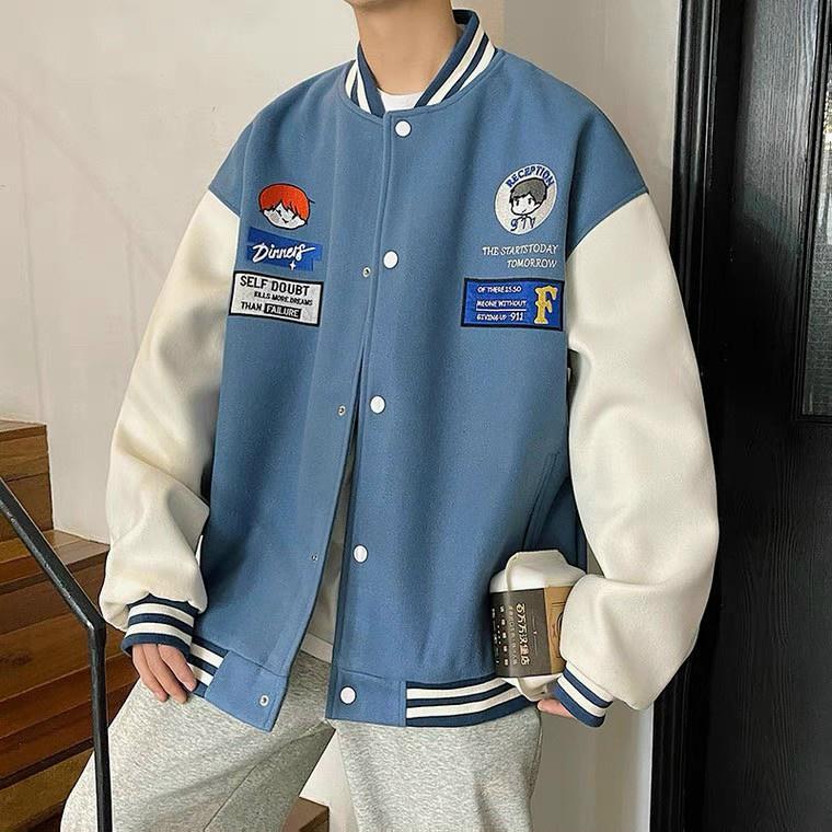 Áo Khoác Nỉ Bông Ngoại Cardigan Reception F Unisex Nam Nữ Couple Mặc Cute Bomber Jackets Thoitrangteenthienha