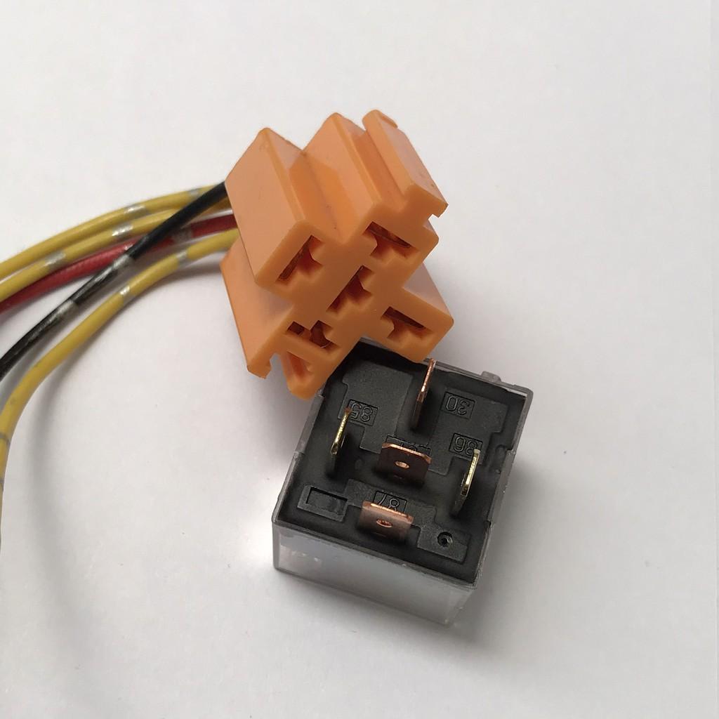 Combo 2 Rắc cắm rơ le 4 - 5 chân màu cam