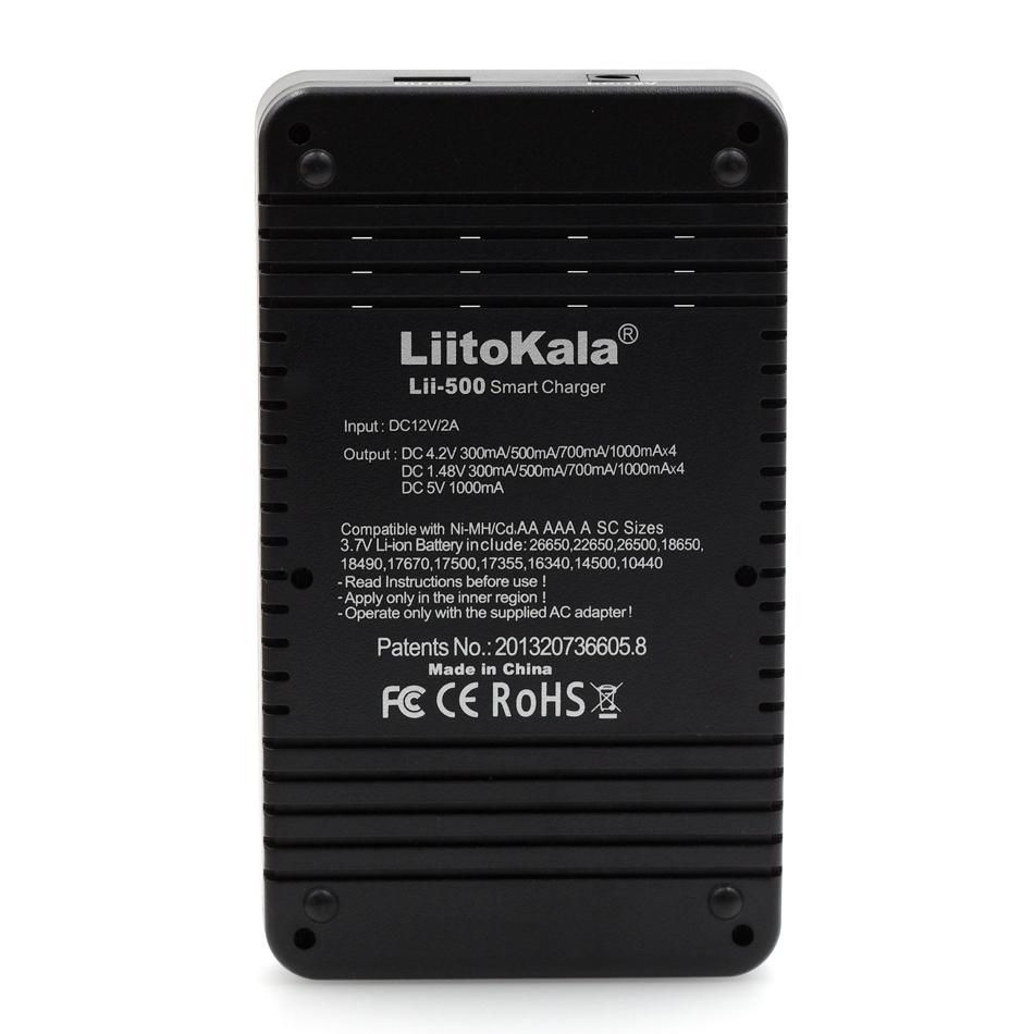 Liitokala Lii-500 LCD 3.7V 18650 18350 17500 16340 18500 21700 14500 26650 AA NiMH Lithium-Pin Sạc Lô Hàng Màu Sắc: Lii-500 Sạc