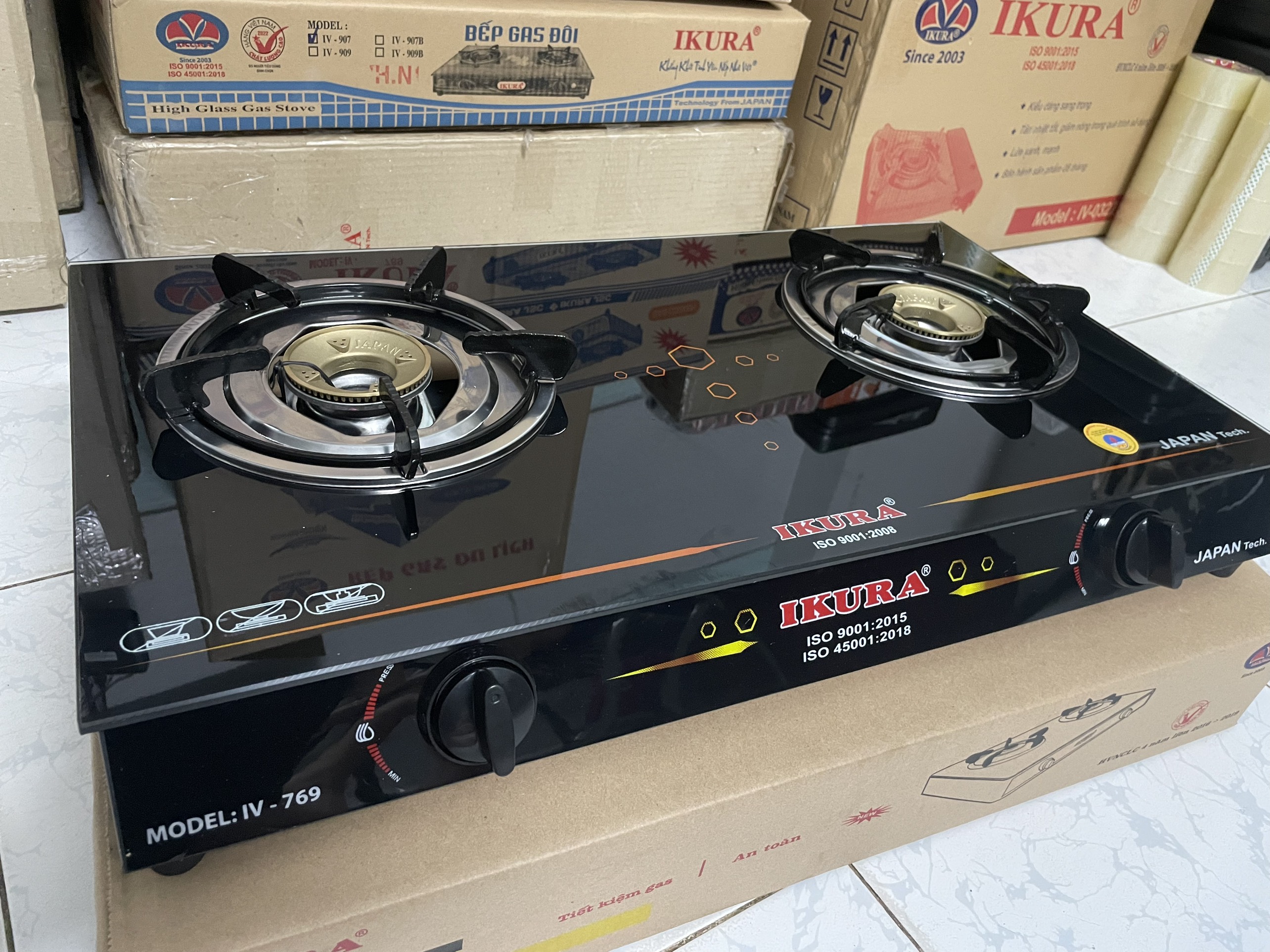 Bếp Ga Đôi Mặt Kiêng IKURA IV-769 - Hàng chính Hãng