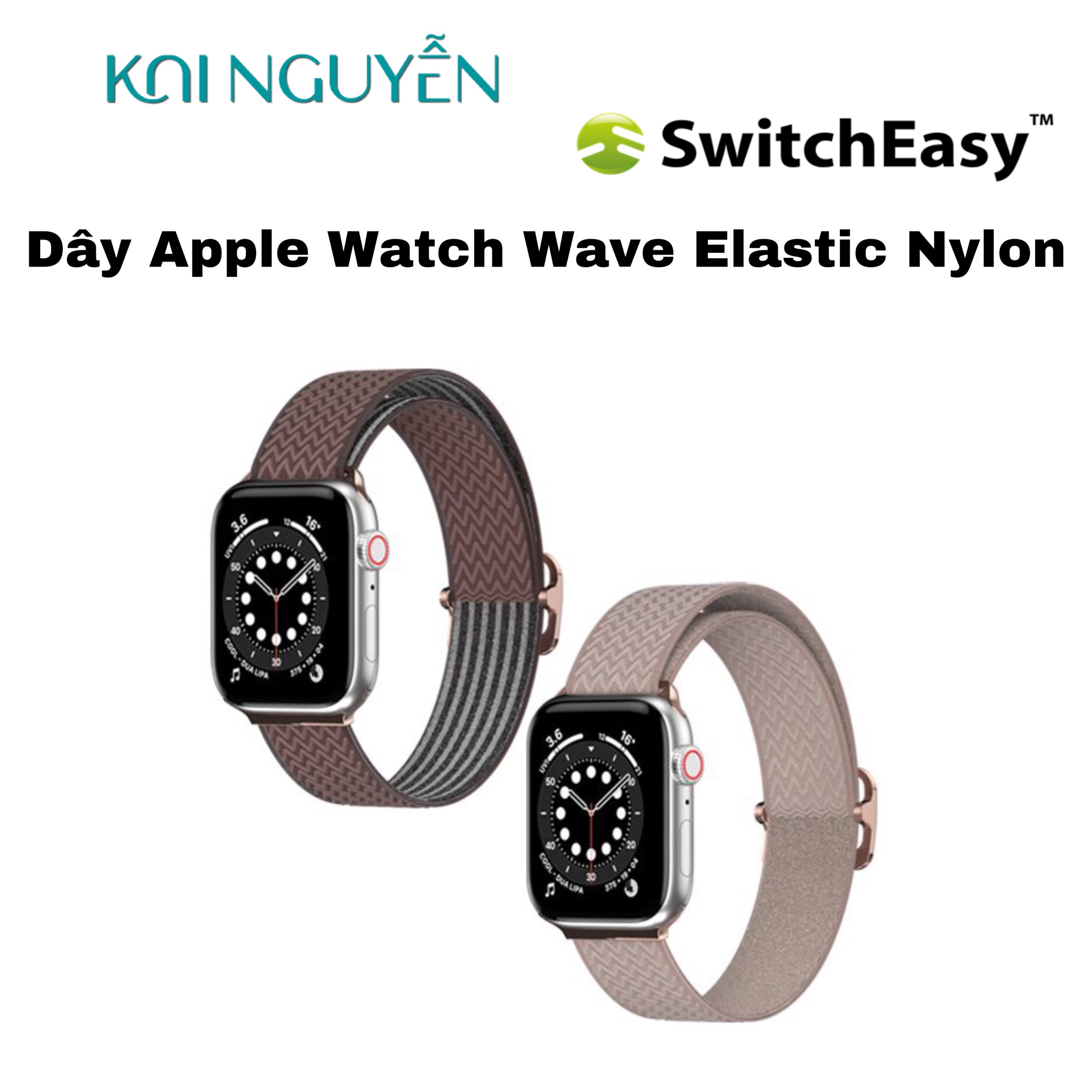 Dây đeo SwitchEasy Wave Elastic Nylon Dành cho Apple Watch Series 1-7/SE - Hàng chính hãng