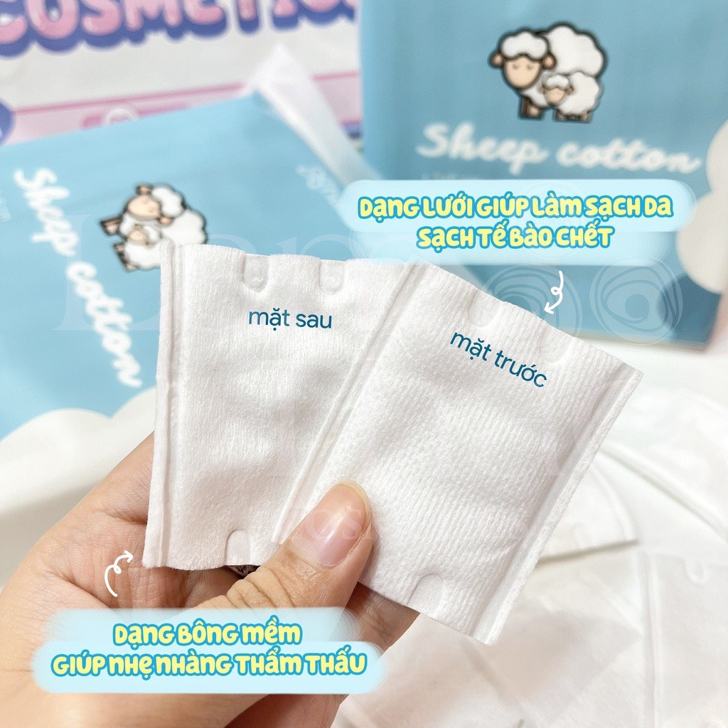 BÔNG TẨY TRANG CỪU HABARIA - HABARIA SHEEP COTTON 234 MIẾNG