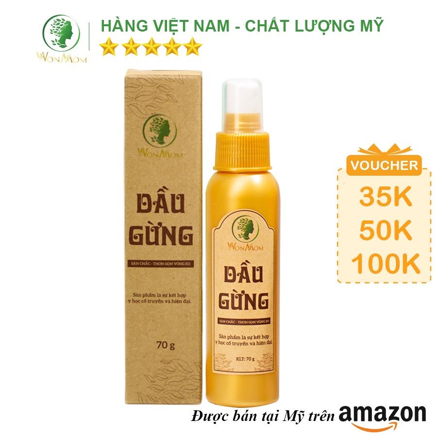 Dầu Gừng Massage Tan Mỡ Bụng Sau Sinh Wonmom 70g