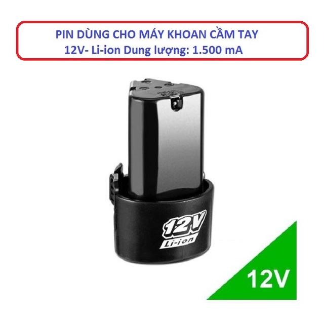 Pin sạc máy khoan pin 12 v 3 chân