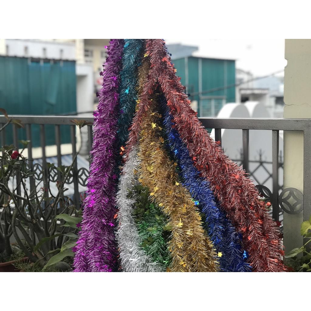 Dây kim tuyến 1,5m hàng đẹp trang trí tết, noel, trang trí sinh nhật