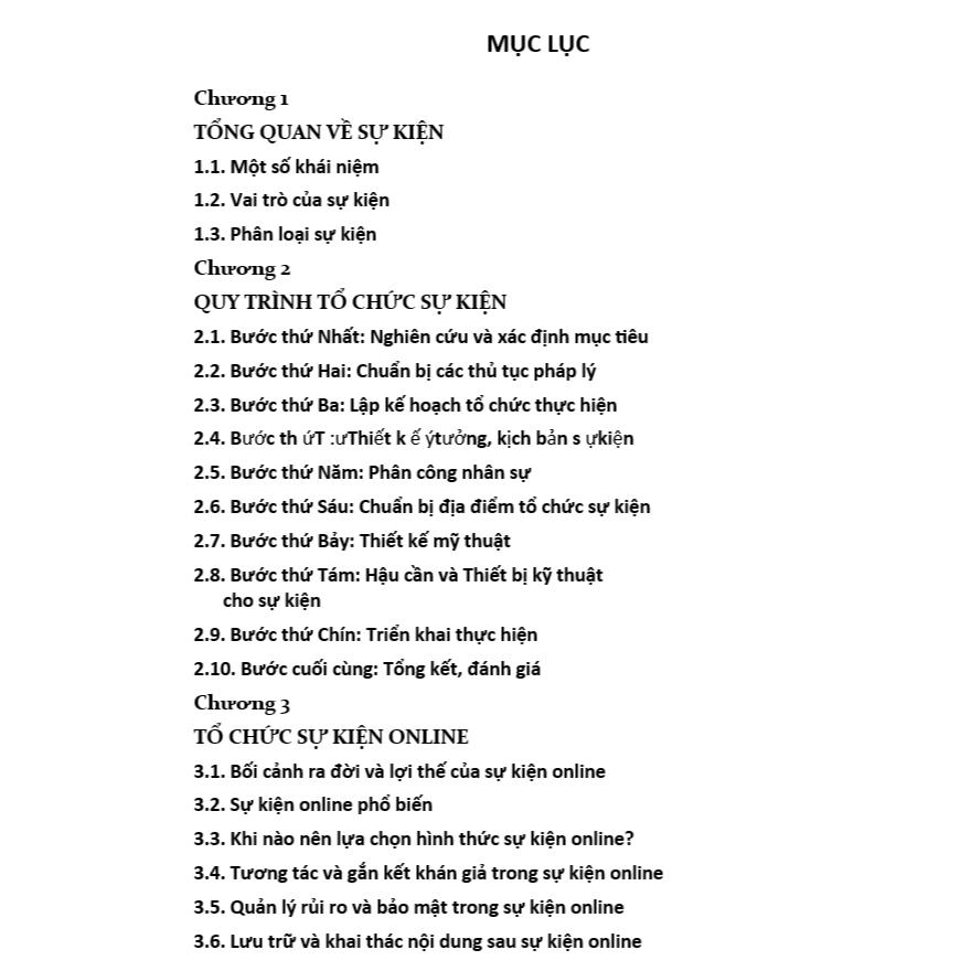 Tổ chức và Quản trị Sự kiện