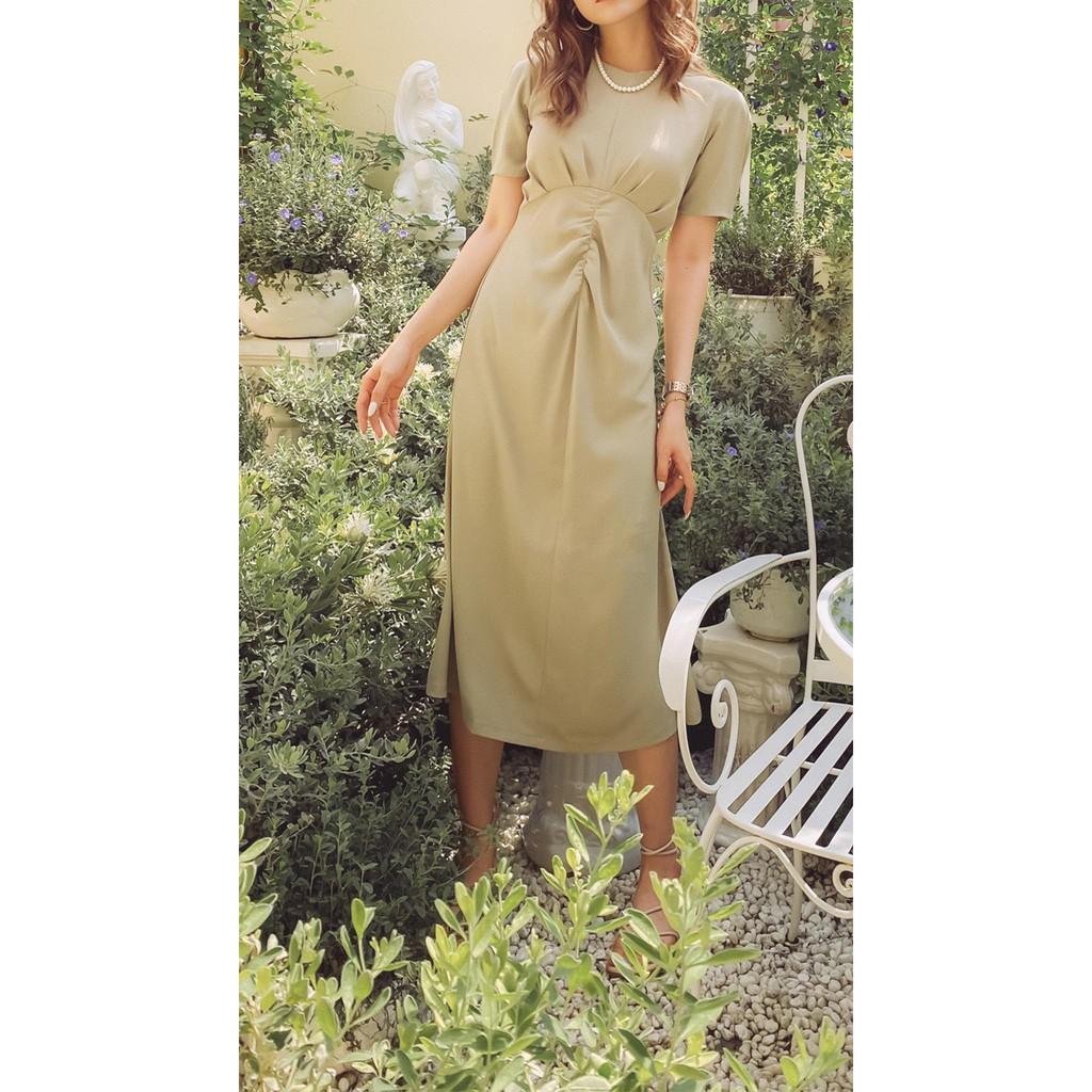 Đầm thiết kế xanh rút eo Gale Dress Gem Clothing SP006146