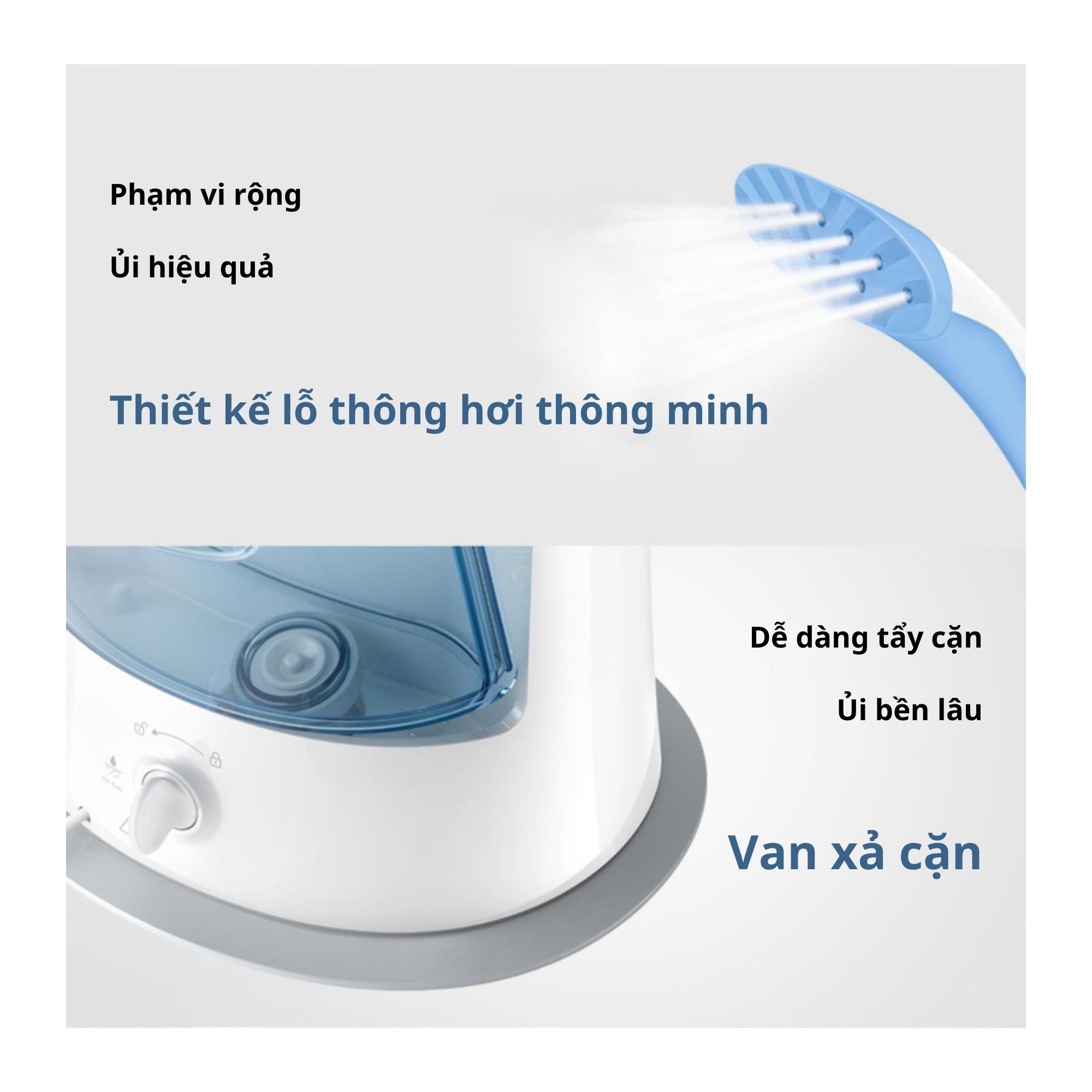 Bàn ủi hơi nước đứng Philips 1600W ngăn chứa nước lớn GC482 /28 tặng kèm găng tay - Hàng nhập khẩu