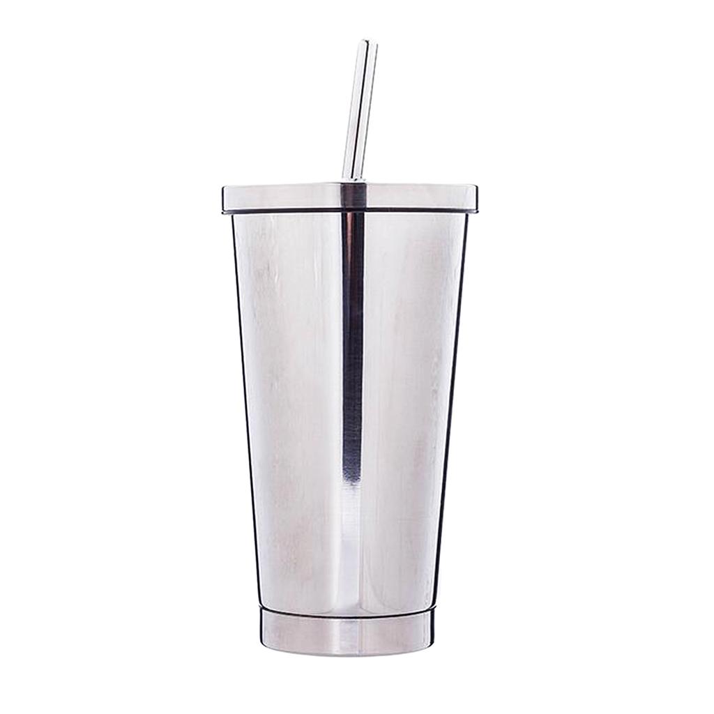 2x Smoothie Tumbler with Straw - Juice &amp; Iced Coffee Stainless Travel Hiking