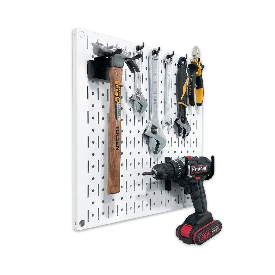 Bảng treo dụng cụ SMLIFE Pegboard cơ khí SQ – Trắng