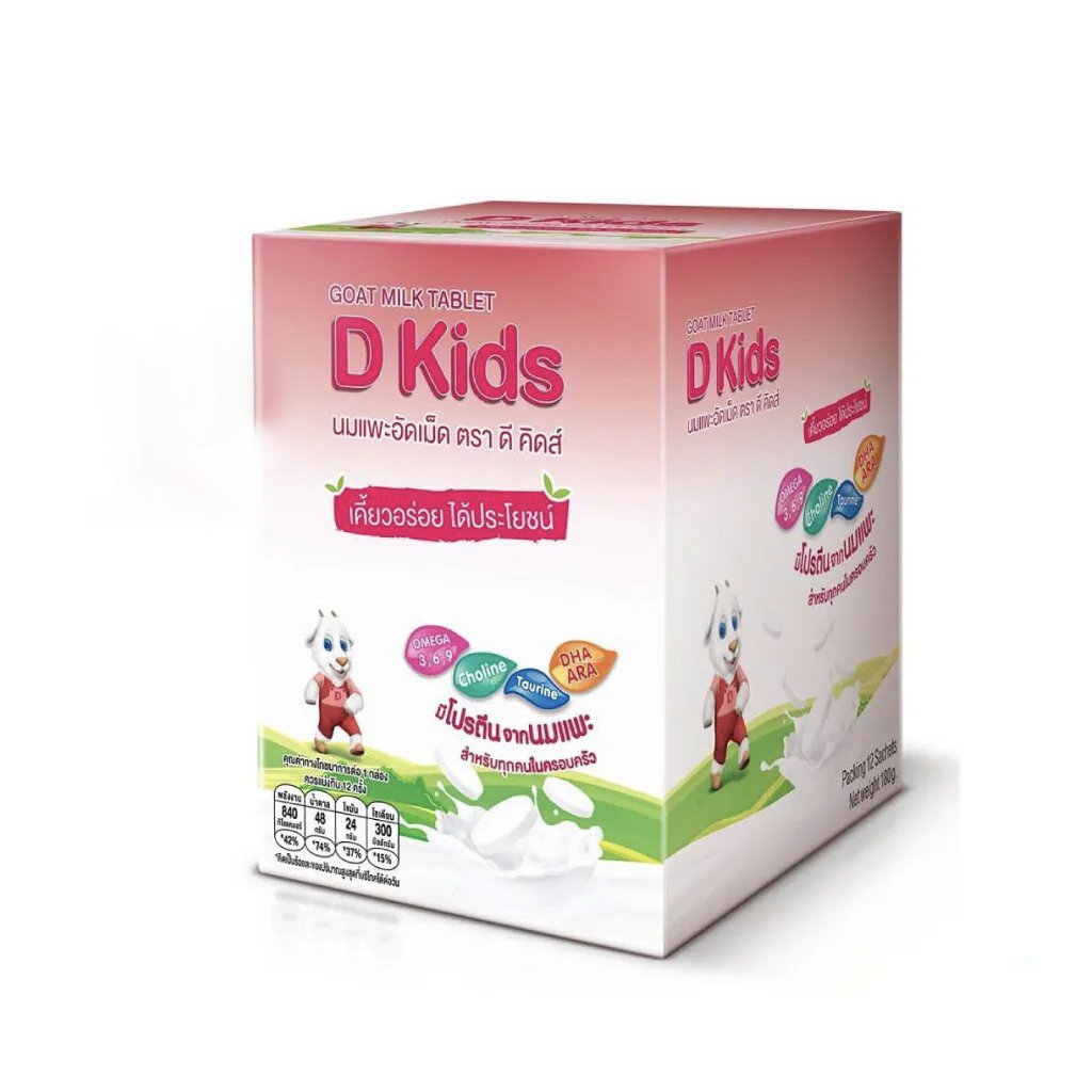 Viên Sữa Dê D-Kids cho bé hộp 12 gói