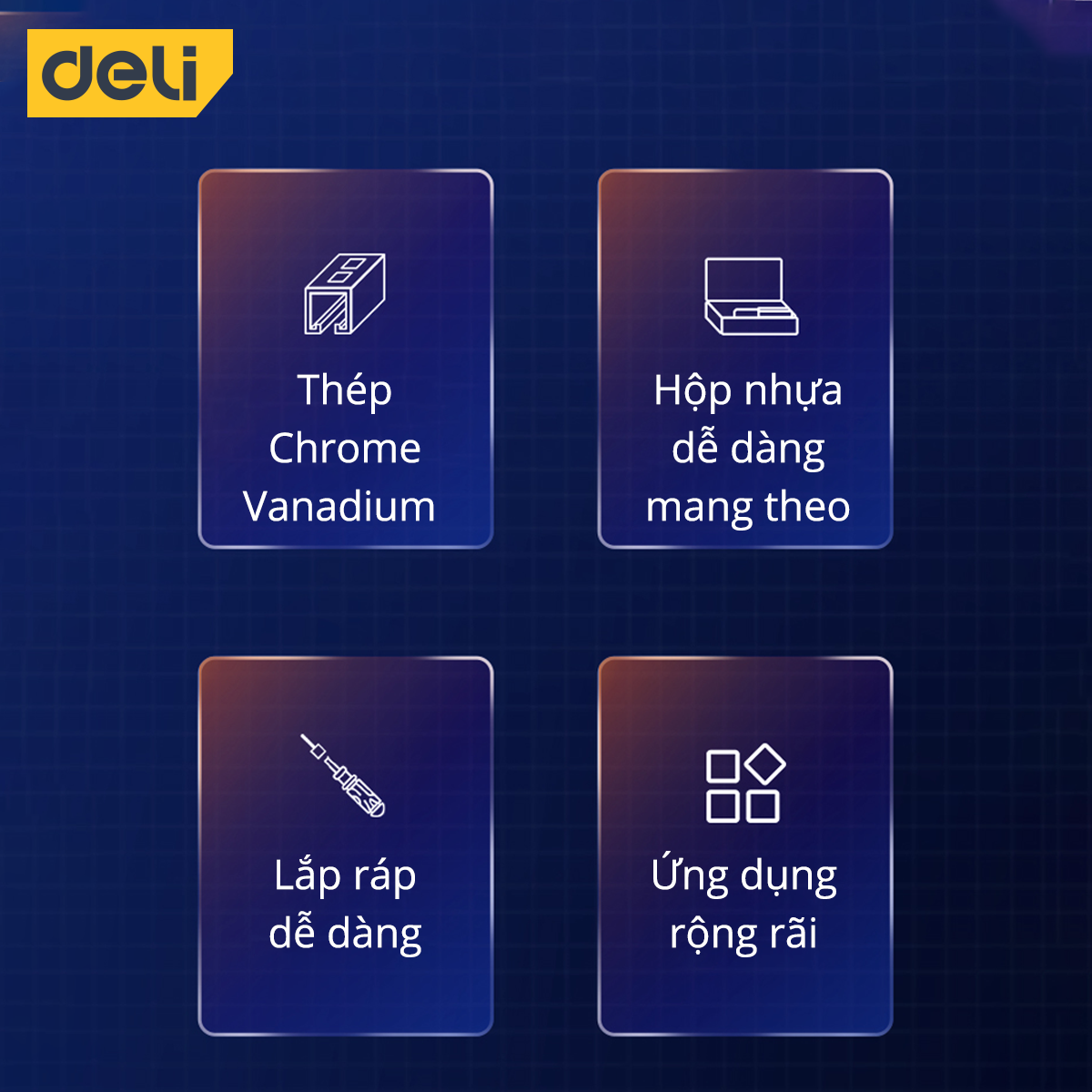 Bộ Tua Vít Sửa Chữa 20/30 Đầu Vít Đa Chức Năng Deli Cao Cấp - Chất Liệu Siêu Bền, Thiết Kế Gọn Nhẹ Tinh Tế