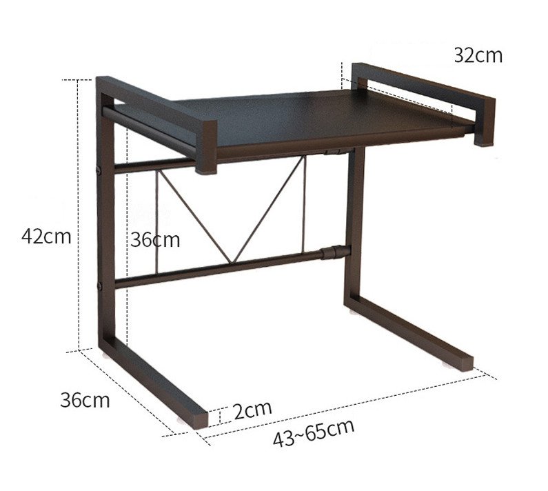 Kệ lò vi sóng 2 tầng co giãn treo dụng cụ bếp E2-3814
