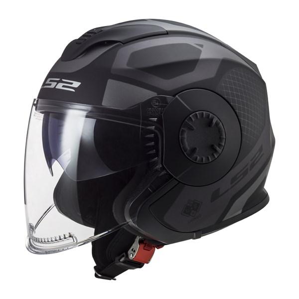 Mũ Bảo Hiểm 3/4 Hai Kính LS2 OF570 Verso