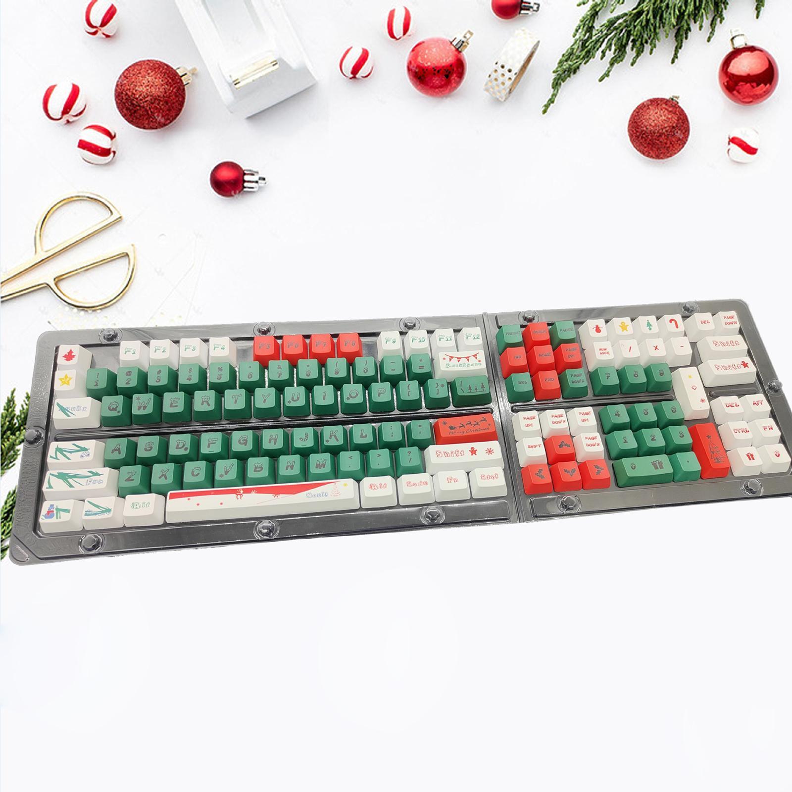 123 Keys PBT Christmas Theme Waterproof for 61 64 68 87 96 98 108
