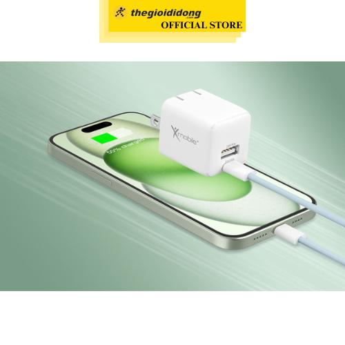 Adapter Sạc 2 cổng Type C PD QC 3.0 20W Xmobile DS255A - Hàng Nhập Khẩu