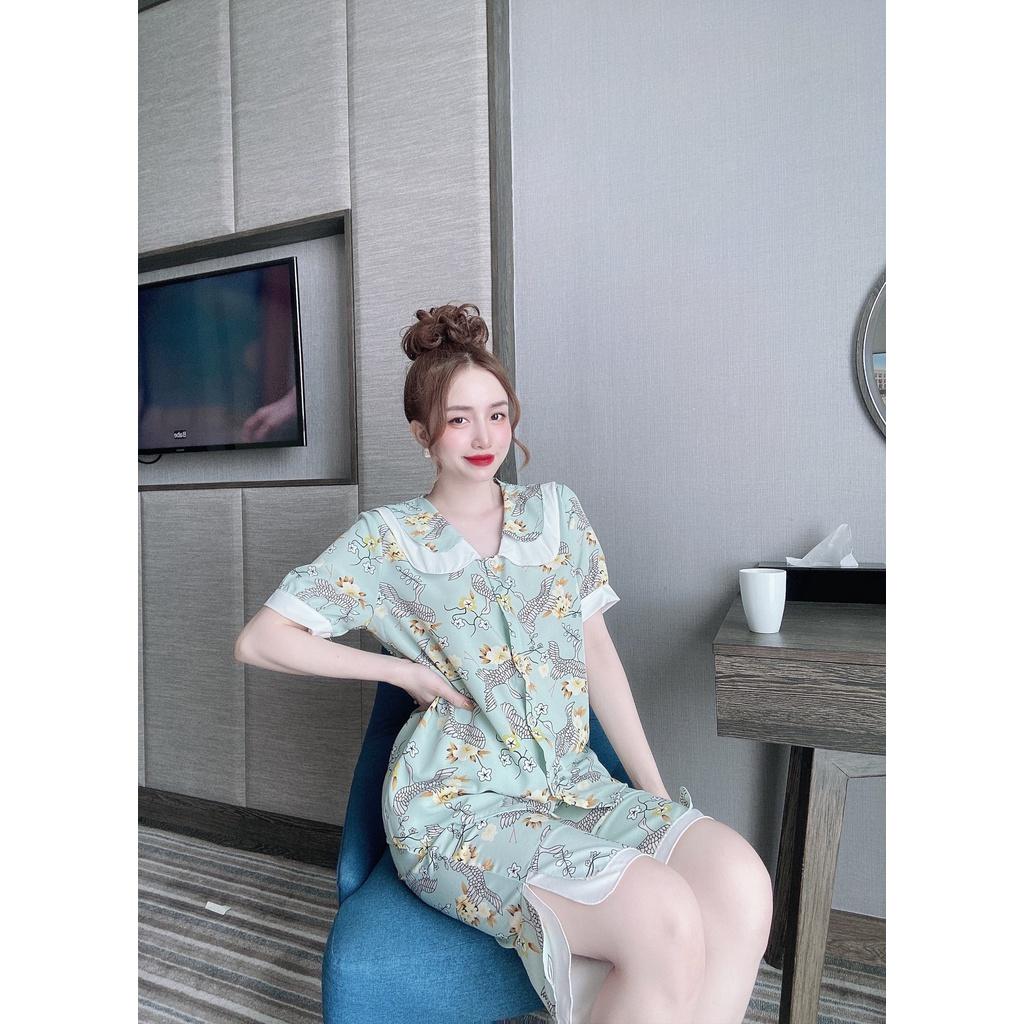 Đồ Bộ Nữ Mặc Nhà Quần Lửng Lụa Mềm Mịn MOMOSA Shop