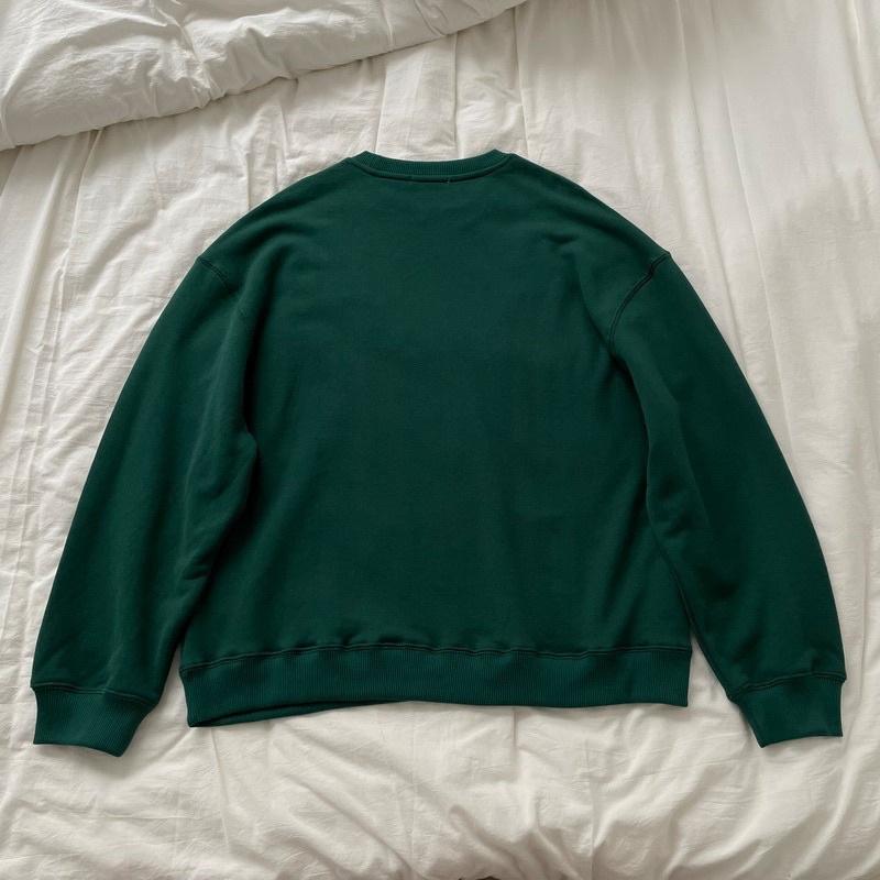 Áo sweater nam nữ,in chữ Brook và Los angeles màu xanh ve chai