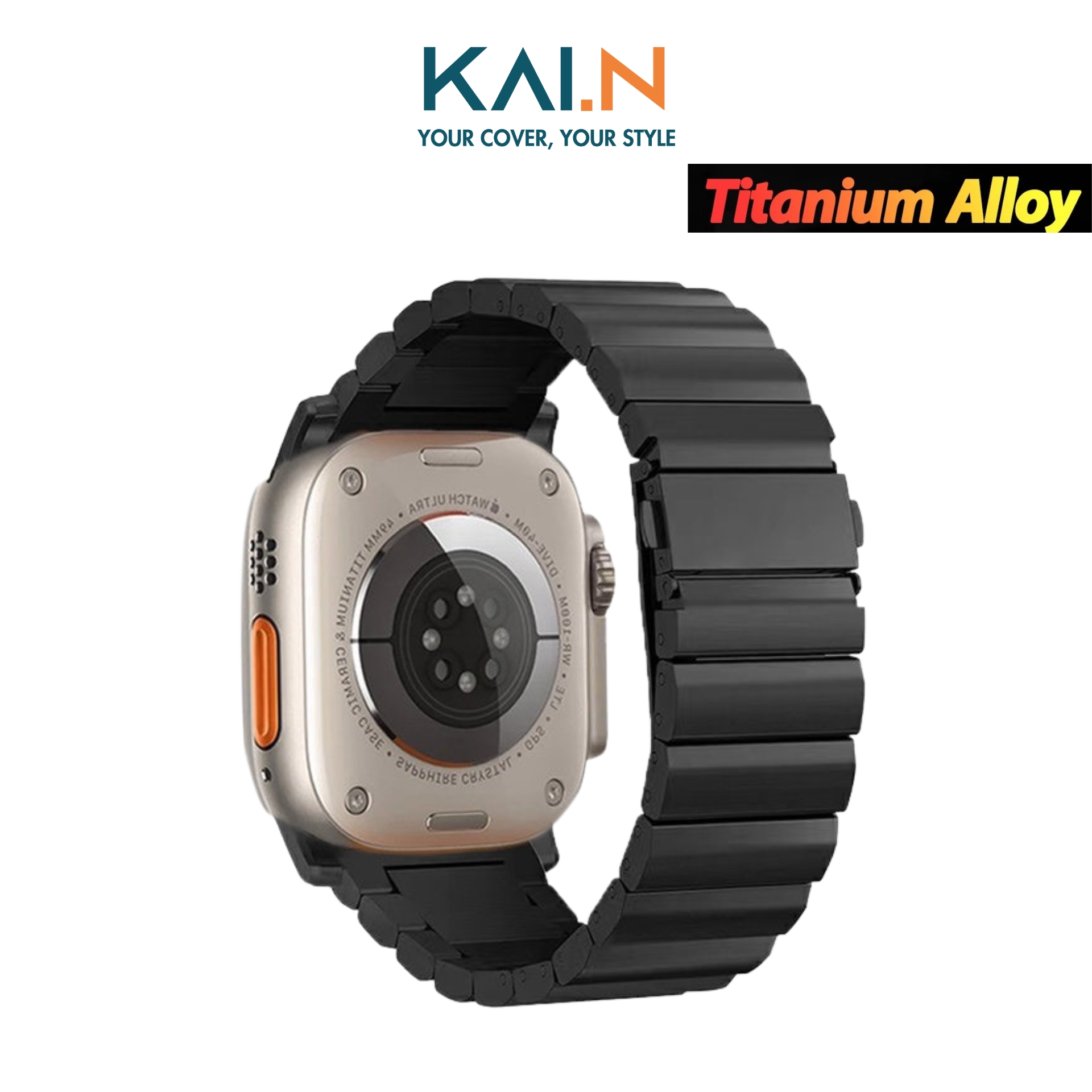 Dây Đeo Kai.N Transformer Titanium Siêu Nhẹ Dành Cho Apple Watch Ultra 49mm/ Apple Watch Series 1-8/SE/SE 2022 Size 42/ 44/ 45mm - Hàng Chính Hãng
