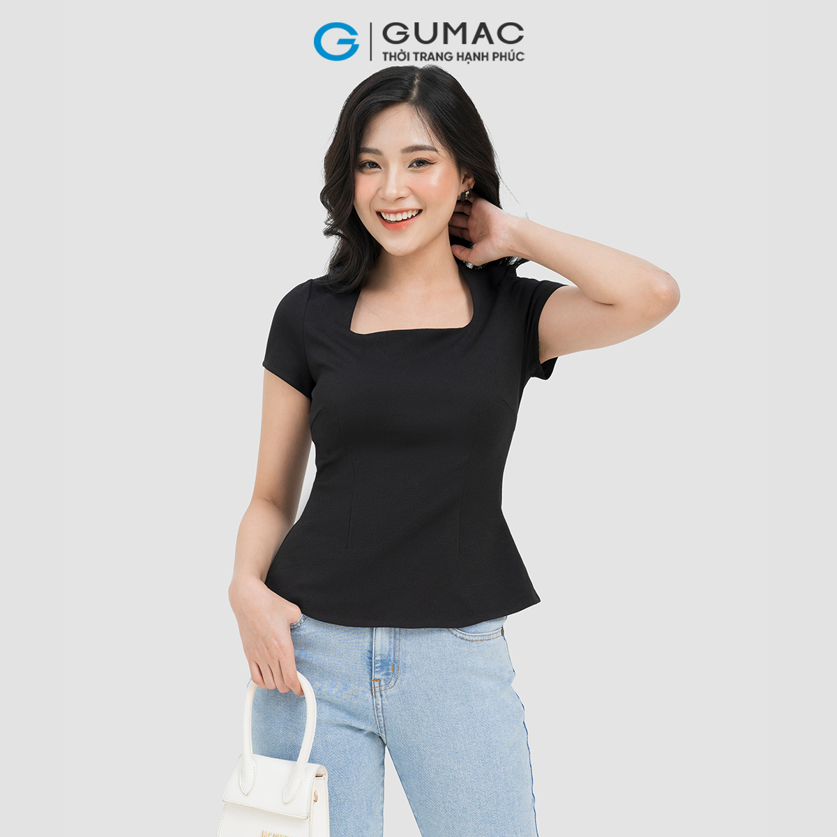 Áo kiểu cổ cách điệu GUMAC AD04021