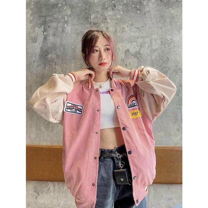 Áo nhung kiểu bomber nam nữ chất nhung ngoại mềm mịn form từ 45-68 kg- Thời trang sỉ lẻ Thiên Phúc