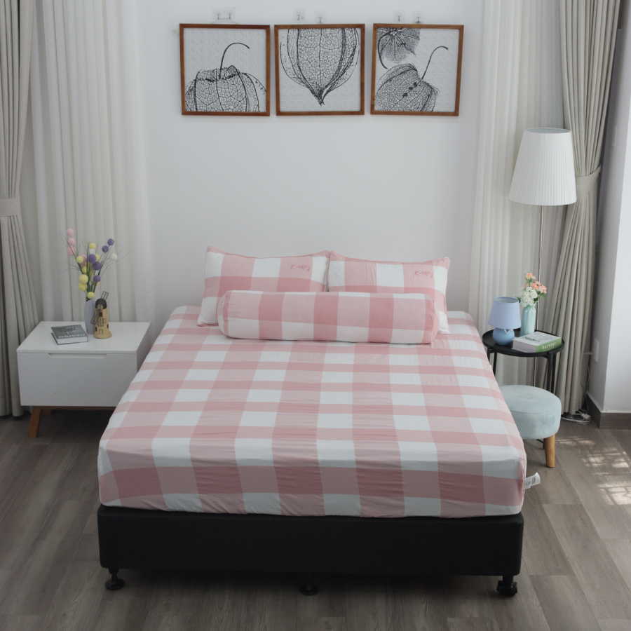 Bộ ga giường nhuộm sợi công nghệ Yarn Dyed K-Bedding KPCD 204 (không bao gồm chăn) 